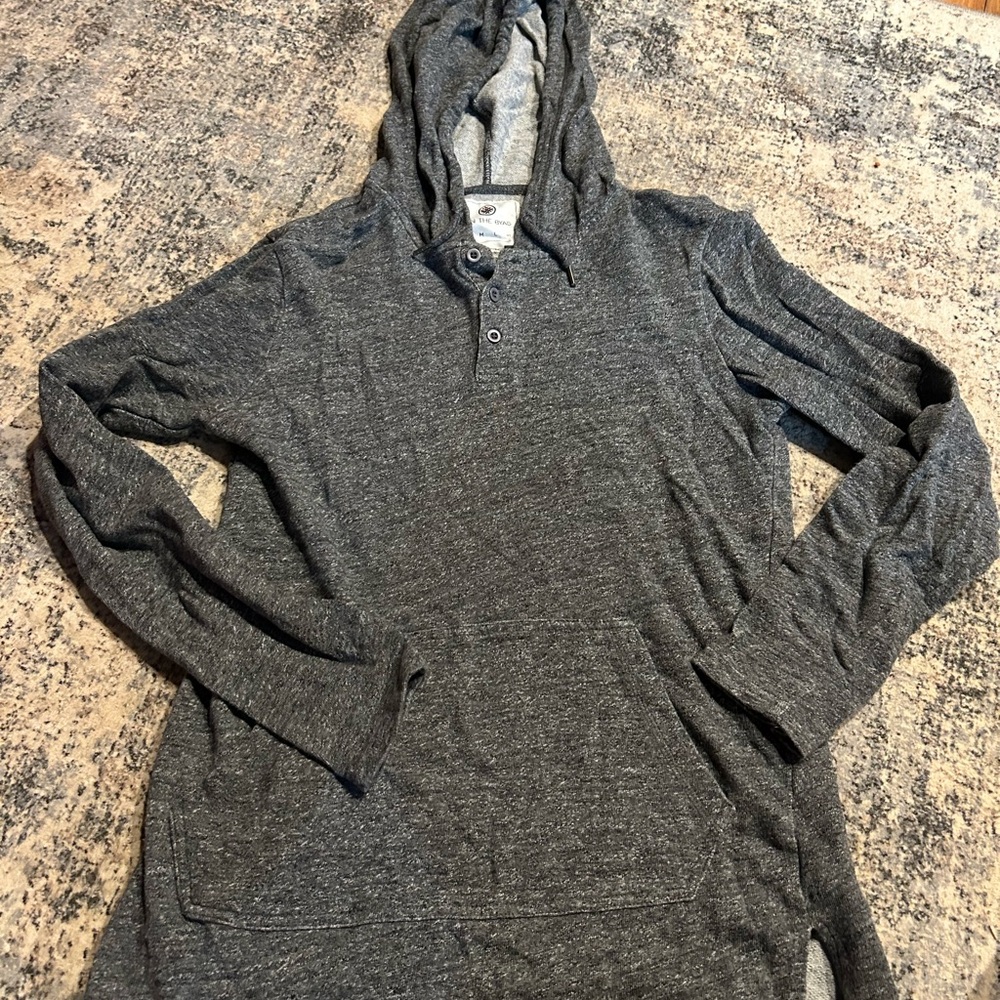 On the Byas Charcoal Button-Up Hoodie